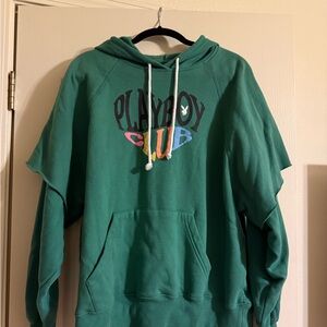 Playboy Club Green Hoodie for Women